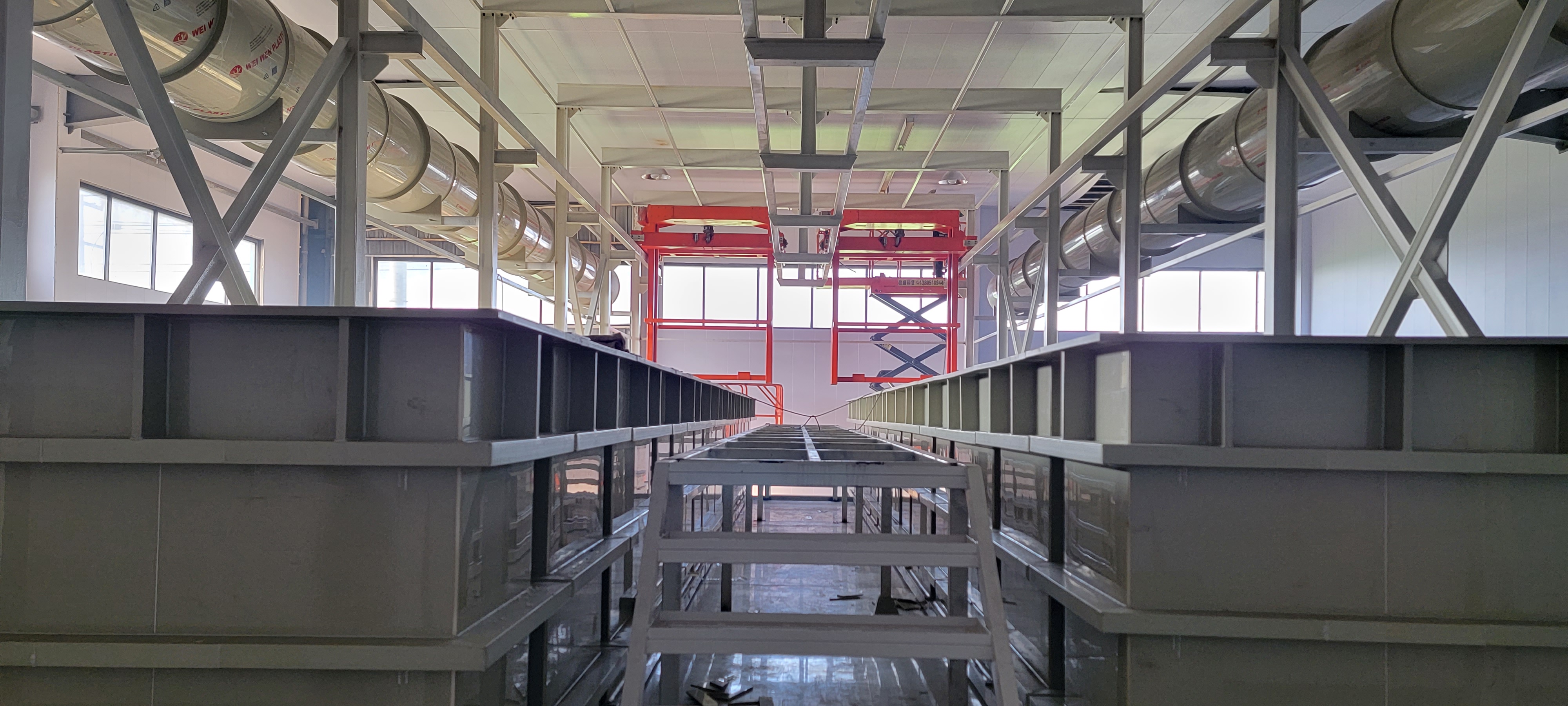 Gantry galvanizing hanging-plating production line